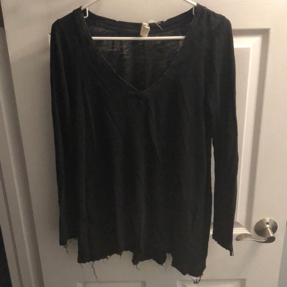 Free people frayed hem LS